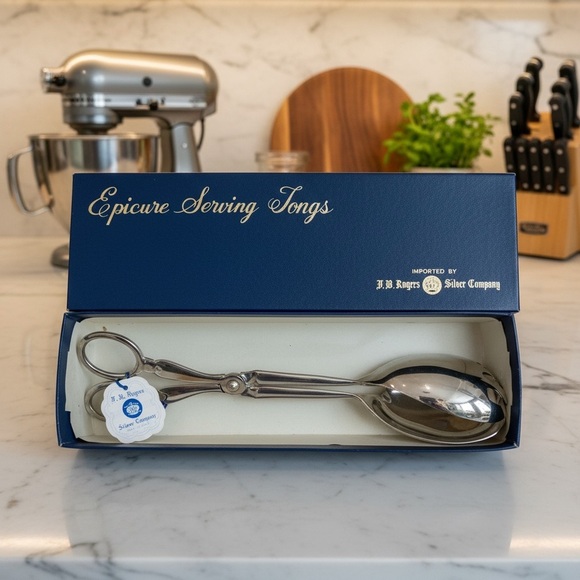 Epicure Sterling Other - Epique Silver Serving Tongs - Polished Silver Epique Serving Spoon Tongs